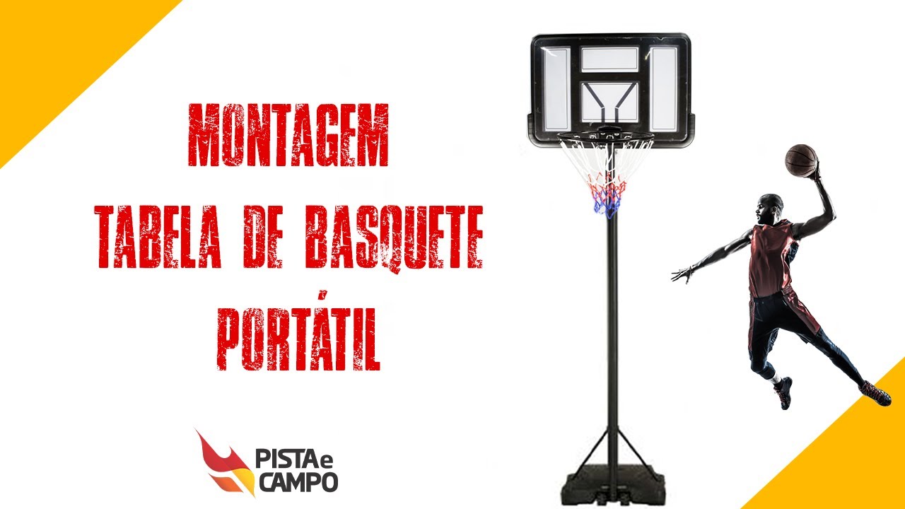 Montagem: Tabela De Basquete Móvel Portátil Altura Ajustável De 3,05m