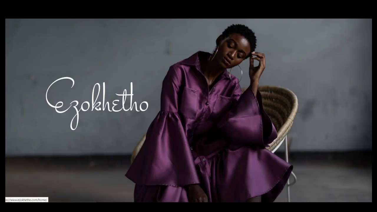 Website design for a talented South African Designer