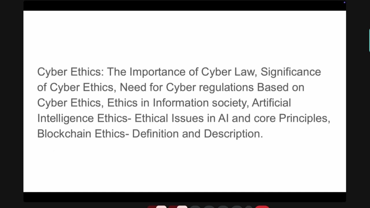 Cyber Ethics|| module 2 || class 8 || 9/1/2026