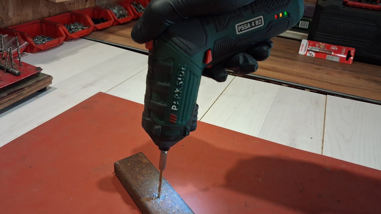 👉🔋 🔩Csavarozóval fúrni? Mi baj lehet belőle🛠️Parkside PSSA 4 B2–fúrási teszt Milwaukee HEX szárakkal