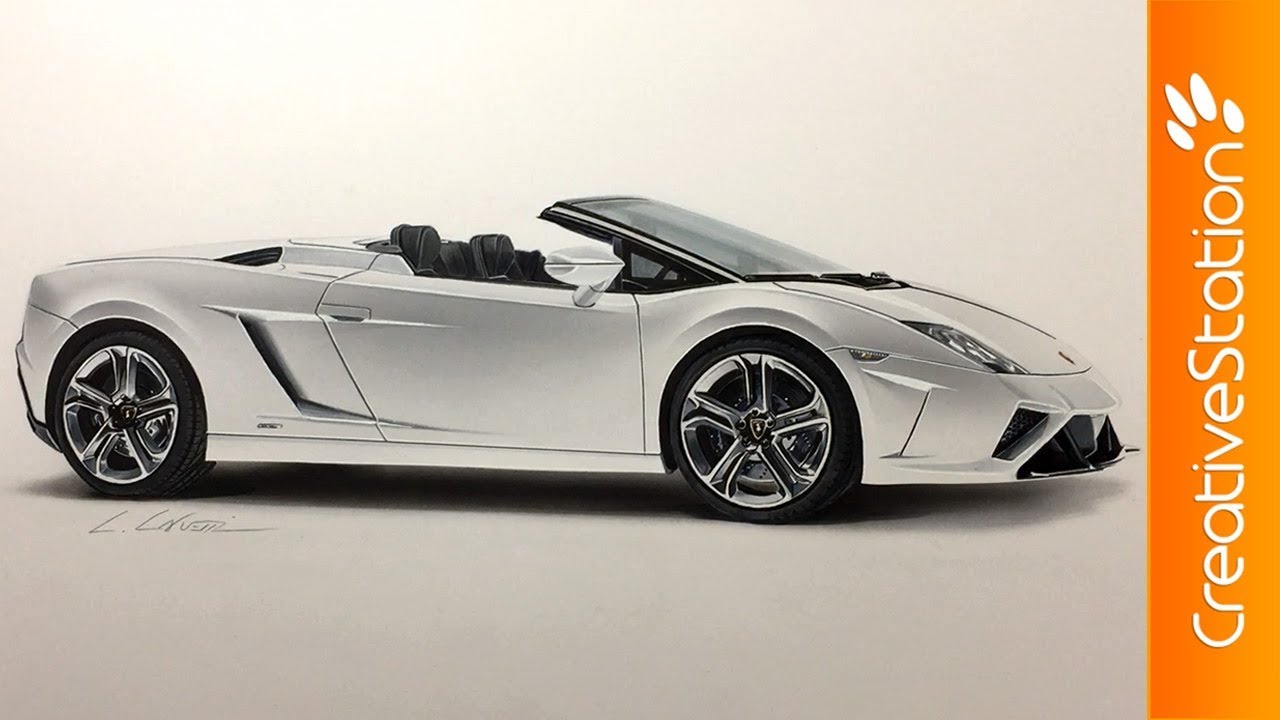 Lamborghini Gallardo Cabrio - Speed Drawing | CreativeStation