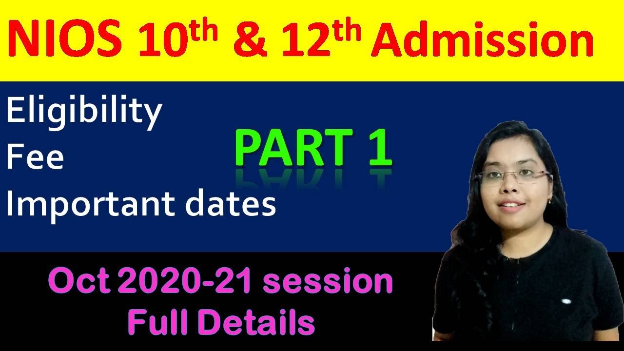 NIOS 2020 |NIOS secondary admission 2020| NIOS Class 12