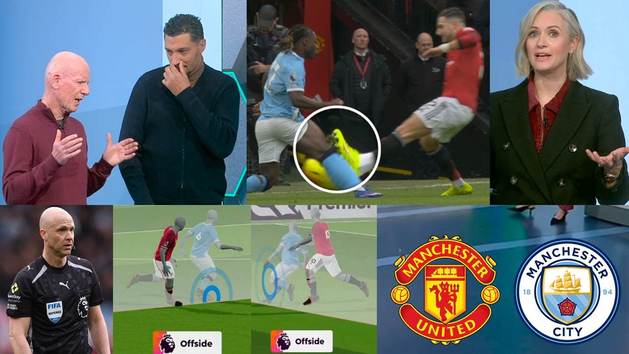 Diogo Dalot Red Card? 3 Goals Disallowed | Dermot Gallagher Review Man United Beat Man City 2-0
