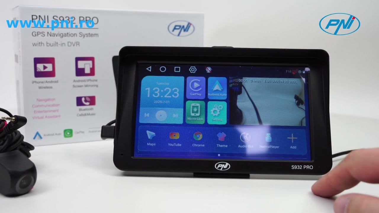 Sistem de navigatie GPS cu DVR incorporat PNI S932 PRO ecran 7 inch RO