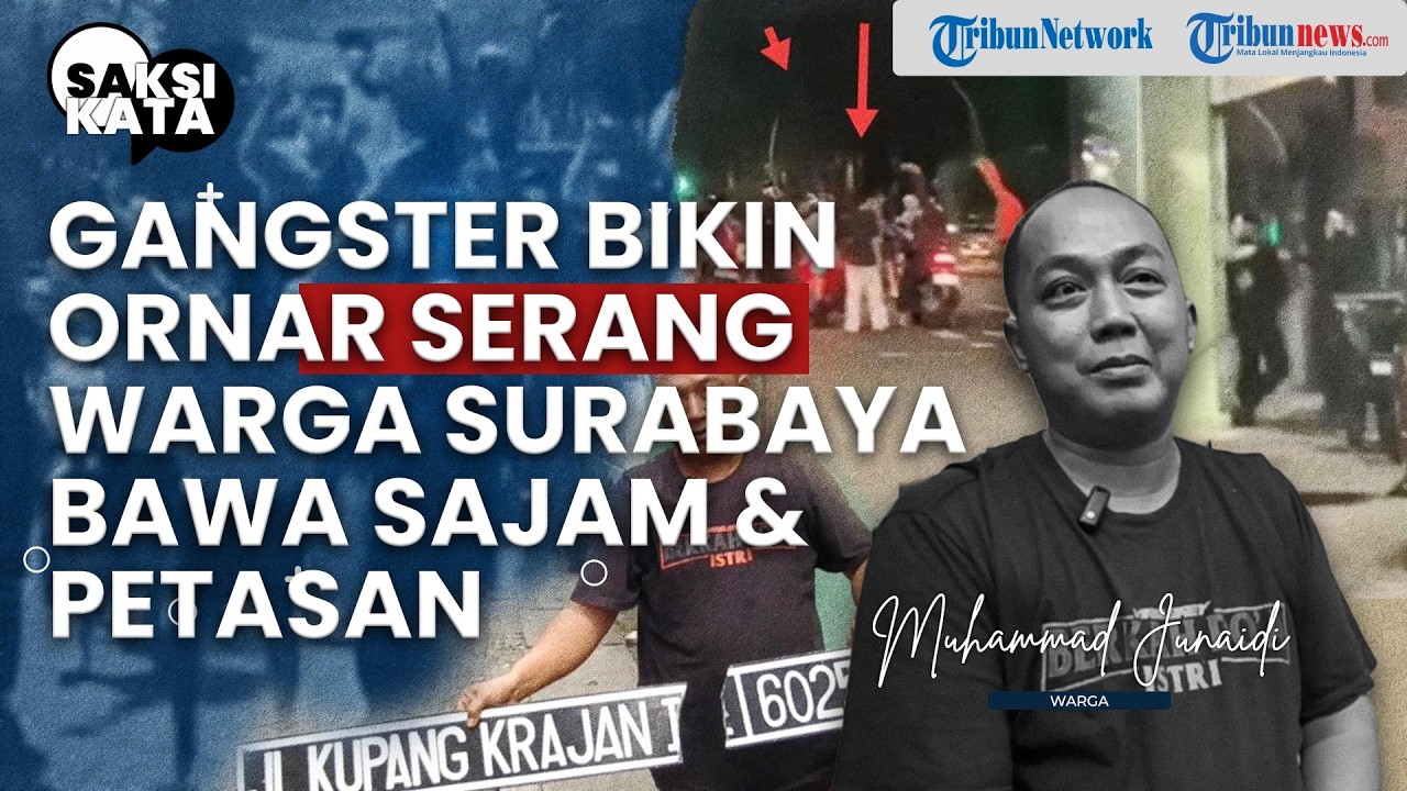 CCTV Rekam Serangan  Anggota Gangster ke Permukiman Warga Kupang Krajan Surabaya #SAKSIKATA