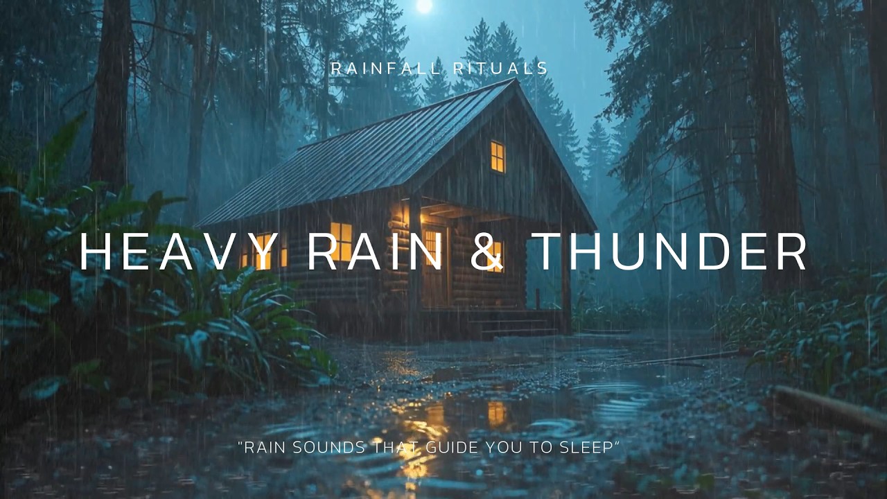 Dark Forest Thunderstorm – Heavy Rain Sounds for Sleeping Fast