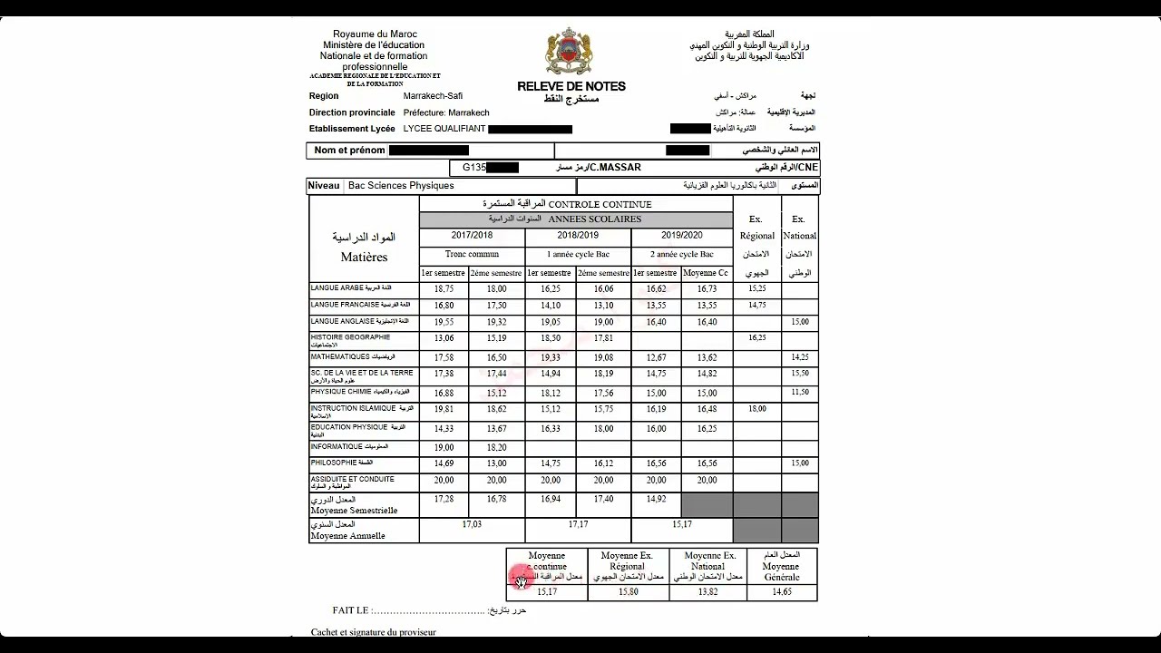 طباعة بيان النتائج   مستخرج النقط نتائج الدورة الأولى نتائج الدورة الثانية