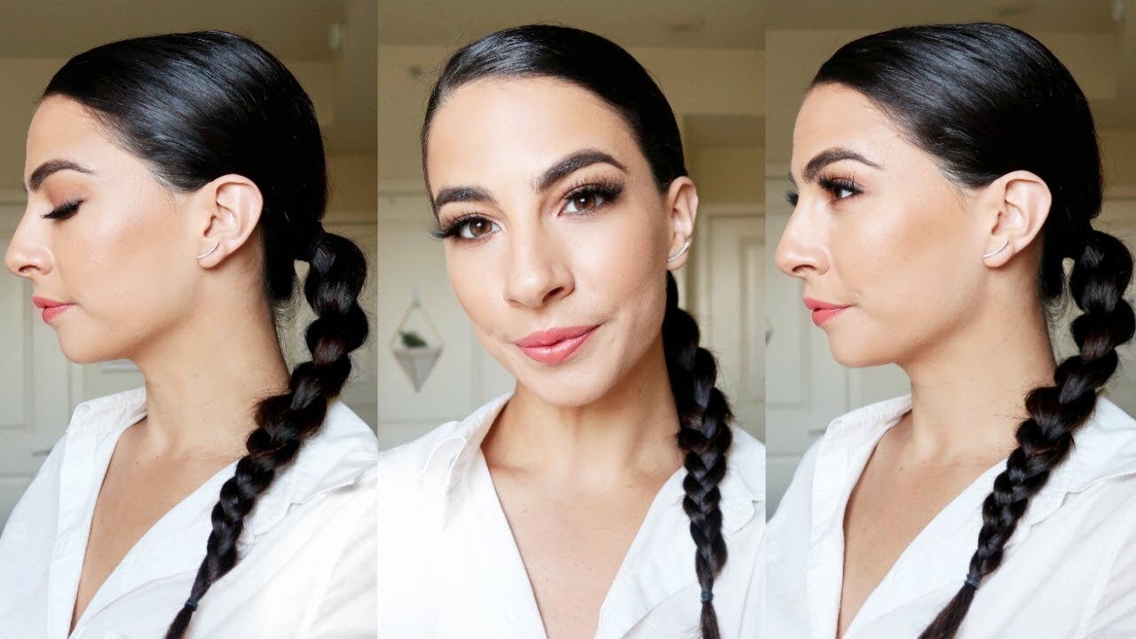 Low Sleek Ponytail with Braid