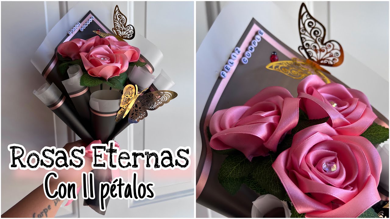 Cómo hacer rosas eternas con menos pétalos | Usamos hojas artificiales 🌹🍃