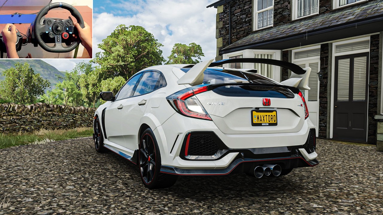 (6300RPM) Honda Civic Type R - Forza horizon 4 - Logitech G29 Steering wheel Gameplay