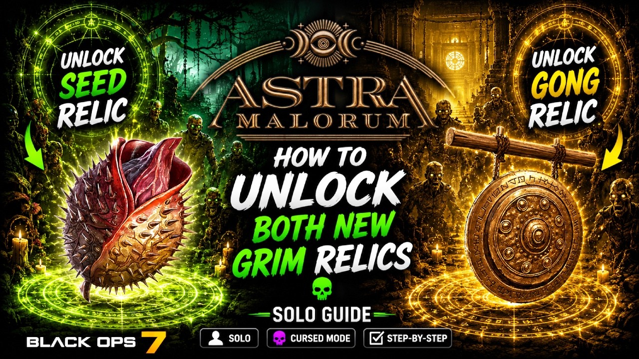 HOW TO UNLOCK The Seed Relic & Gong Relics in Astra Malorum B07 Zombies 😱 SOLO GUIDE