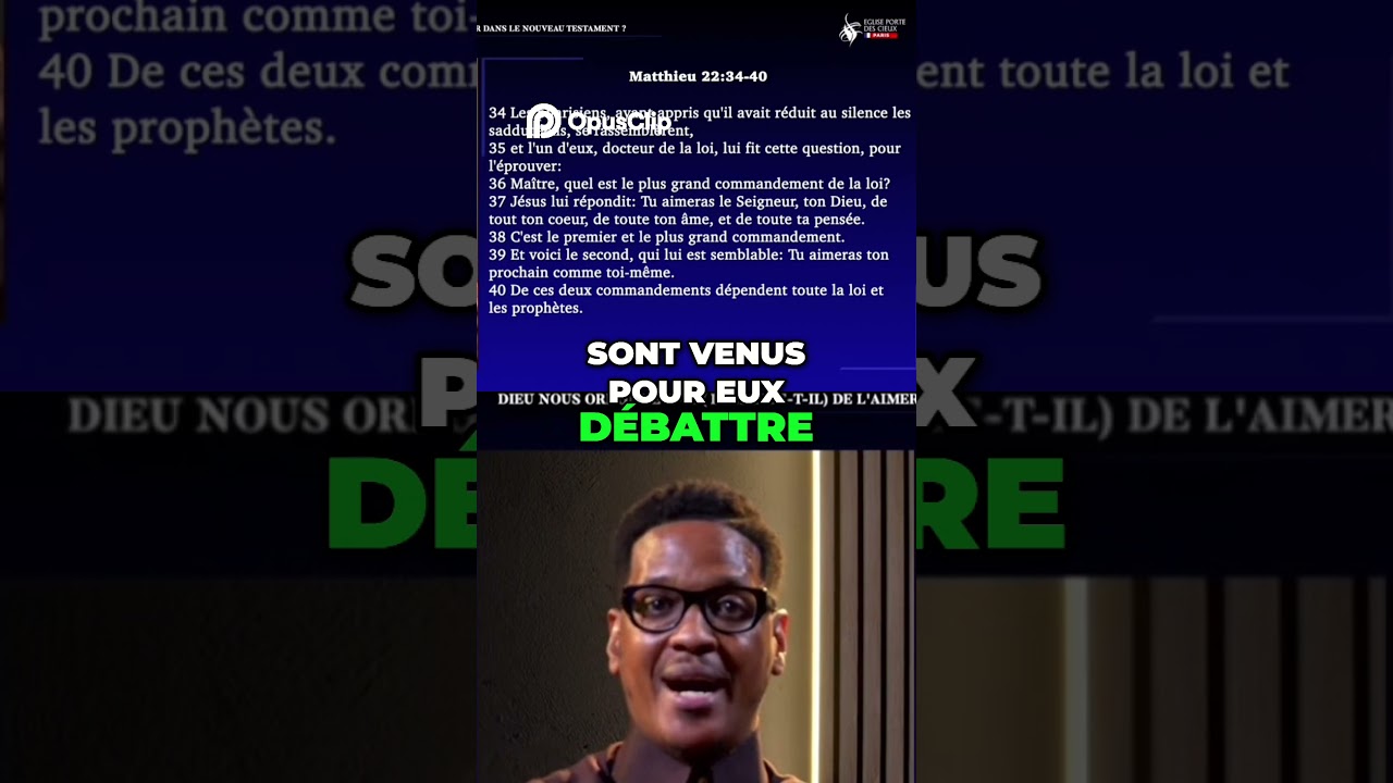 J&eacute;sus et la Loi_ Le Plus Grand Commandement R&eacute;v&eacute;l&eacute;!.  PROPHETE JOEL FRANCIS TATU