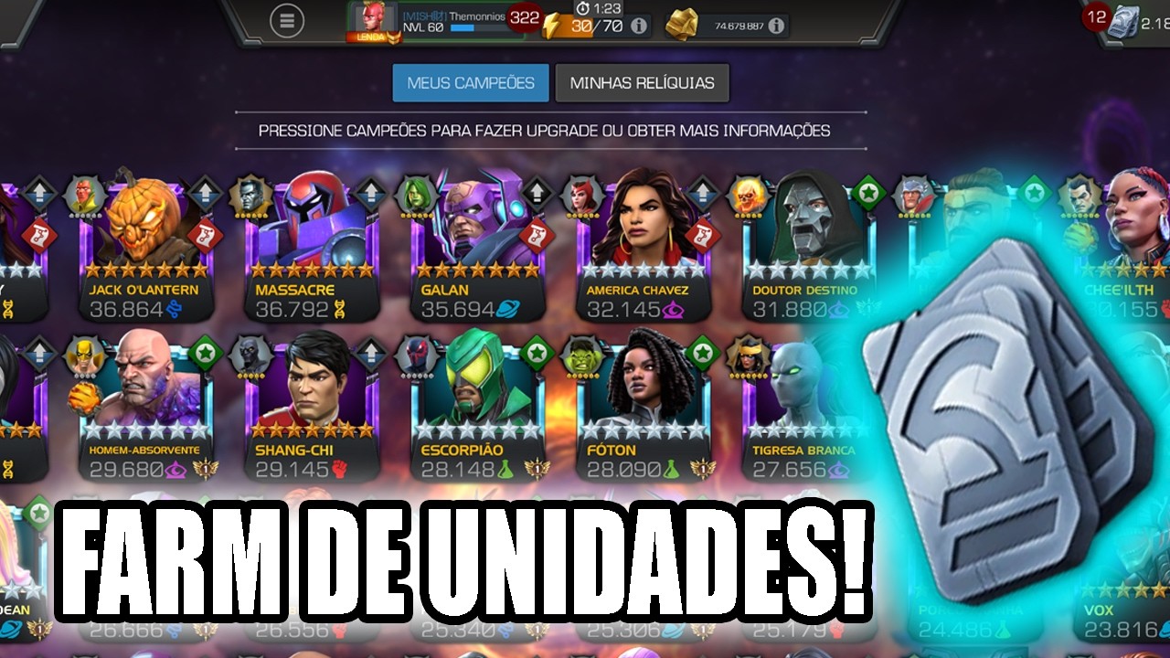 GO FARM DE UNIDADES! - MARVEL TORNEIO DE CAMPEÕES