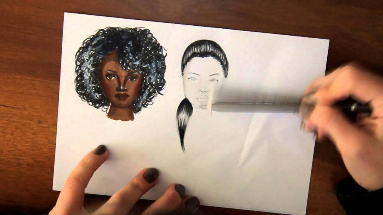 Como Ilustrar Pele Negra (marcador & lápis de cor)