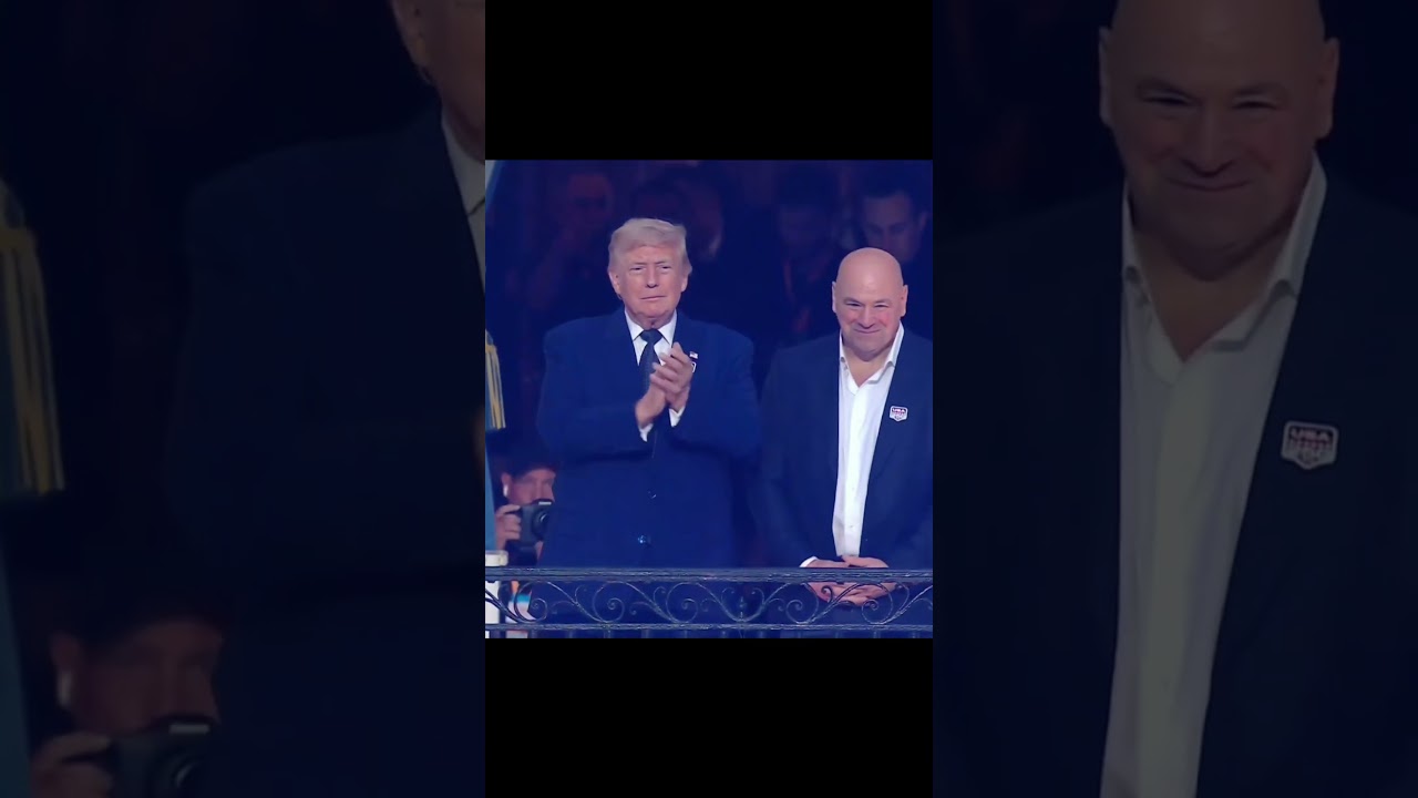 President Trump LOOKS OVER the MASSIVE UFC crowd at the White House with Dana White