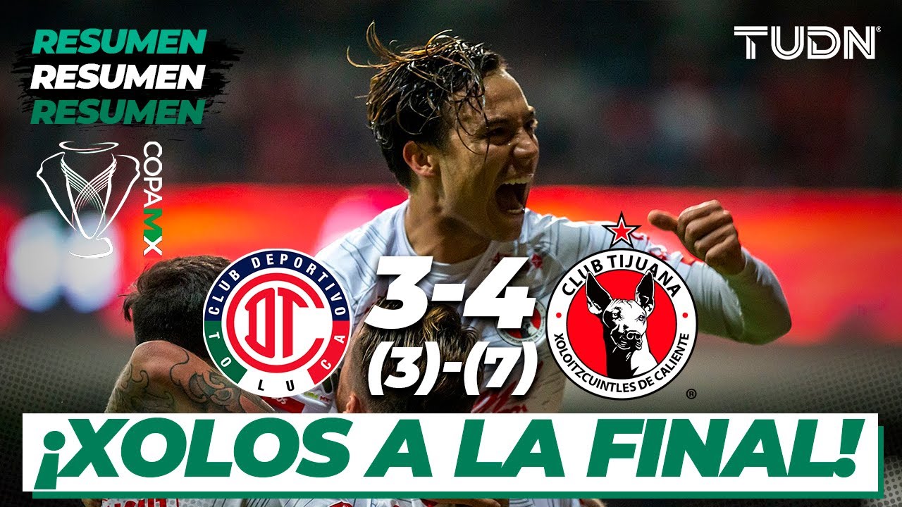 Resumen y Goles | Toluca 3 (3) - (7) 4 Tijuana | Copa Mx - Semifinal Vuelta | TUDN