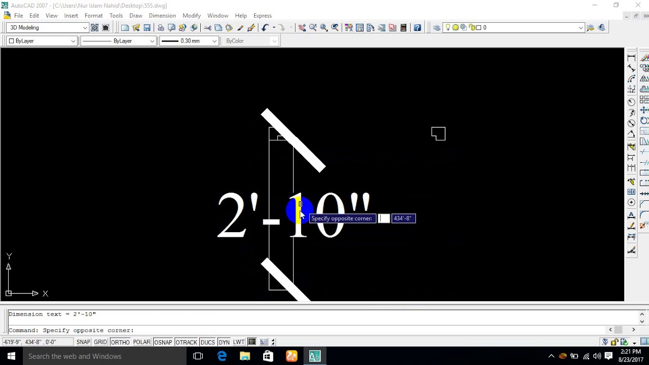Door & window creat in autocad 2007
