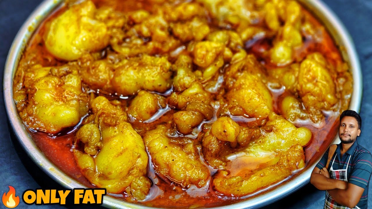 No Oil, Only Mutton Fat! 🔥 Charbi Curry Recipe | Mutton Fat Gravy 