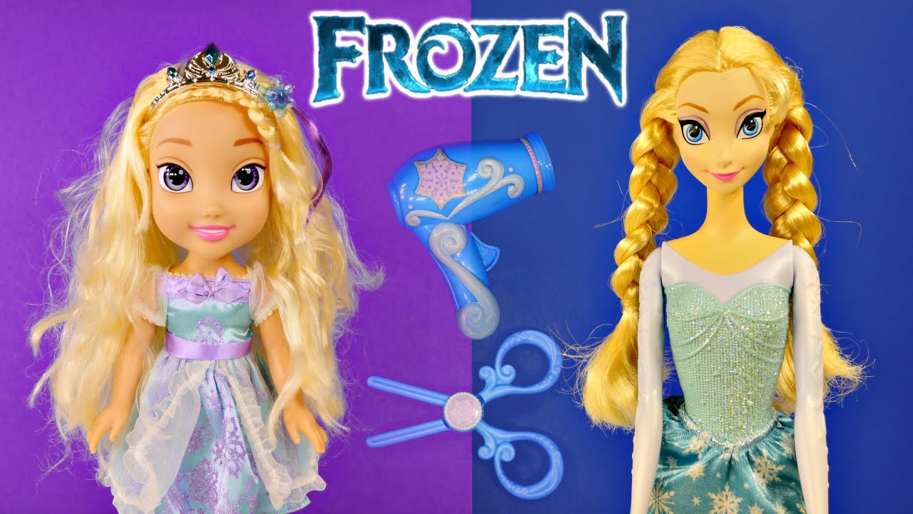 NEW Frozen Easy Styles Elsa Doll How To Change Elsa's Hair Clips Extensions 2014 Disney Toys Review
