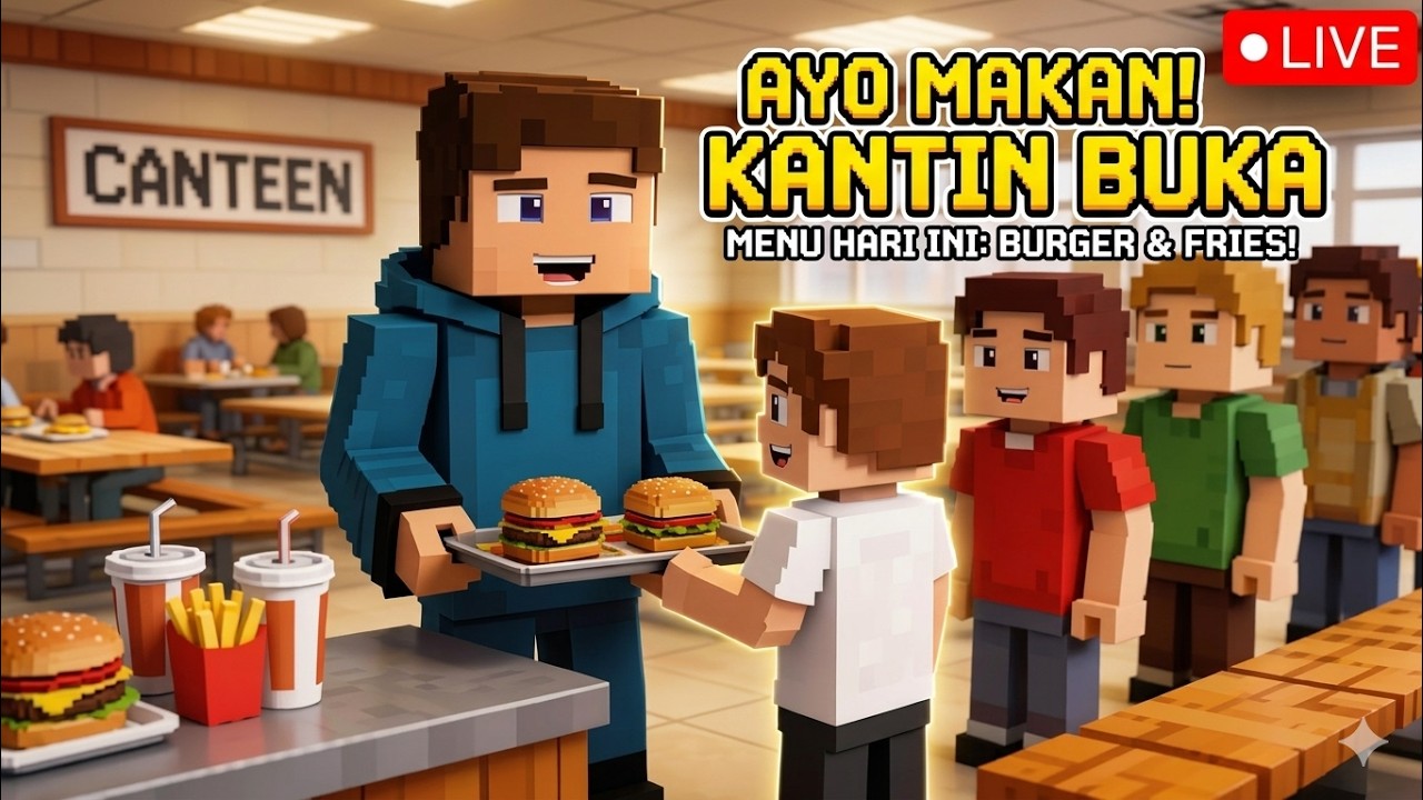 [🔴LIVE] Malah Buka Kantin #minecraft #jowocraft #mediashareon