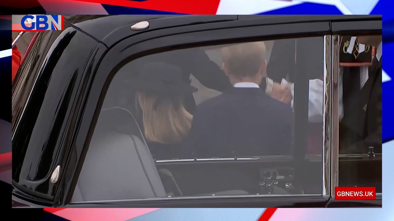 Queen Consort Camilla and the Princess of Wales arrive for Queen Elizabeth II's funeral