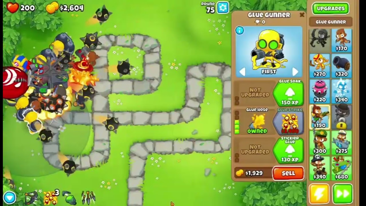 Novamente bati o meu record no Bloons Td6