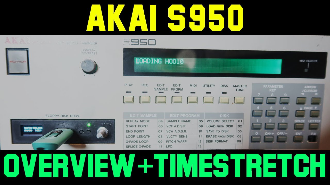 Обзор сэмплера AKAI S950 + Учебное пособие по растягиванию времени