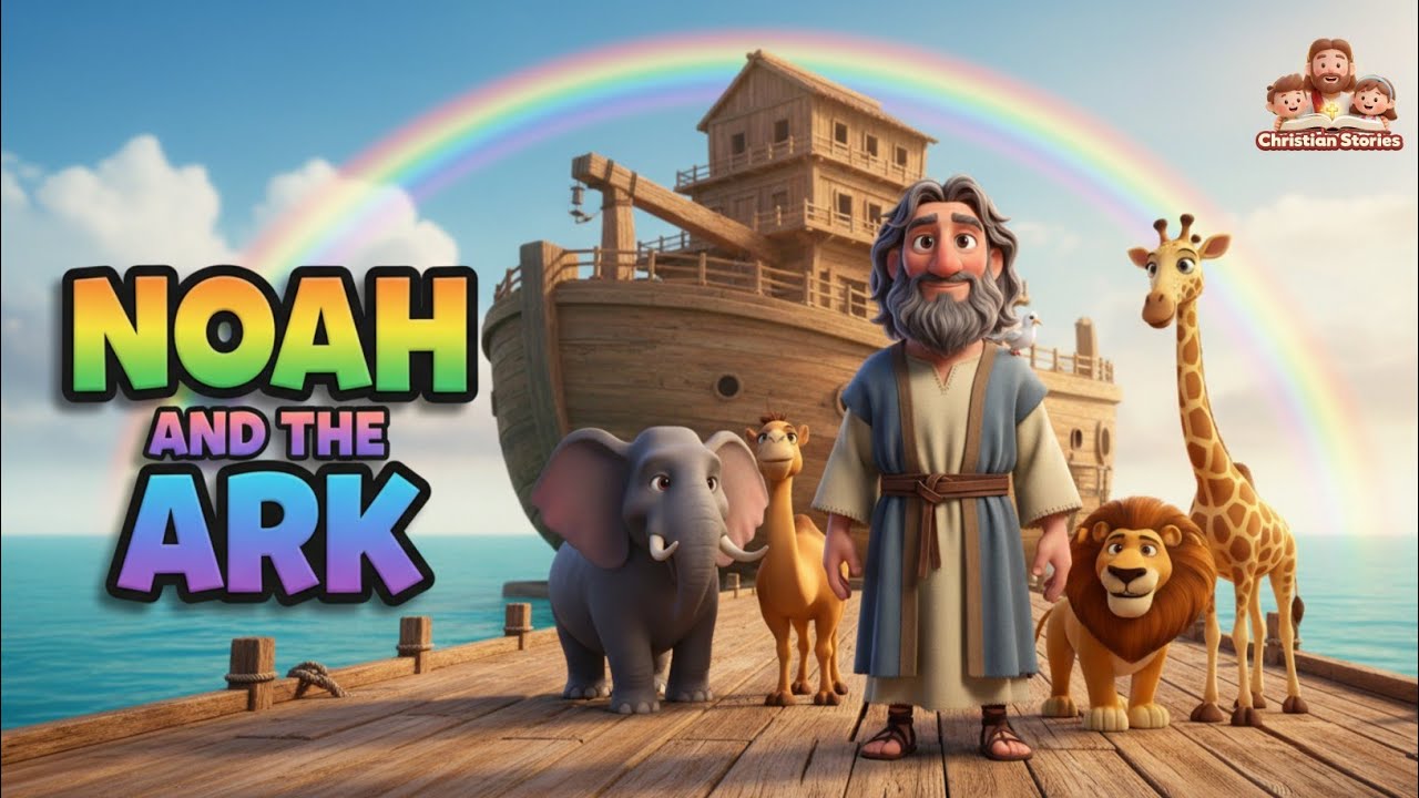 नोहा और जहाज़ 🌧️🦁 | NOAH AND THE ARK | The Great Flood & Rainbow Promise | Hindi Kids Bible Story |