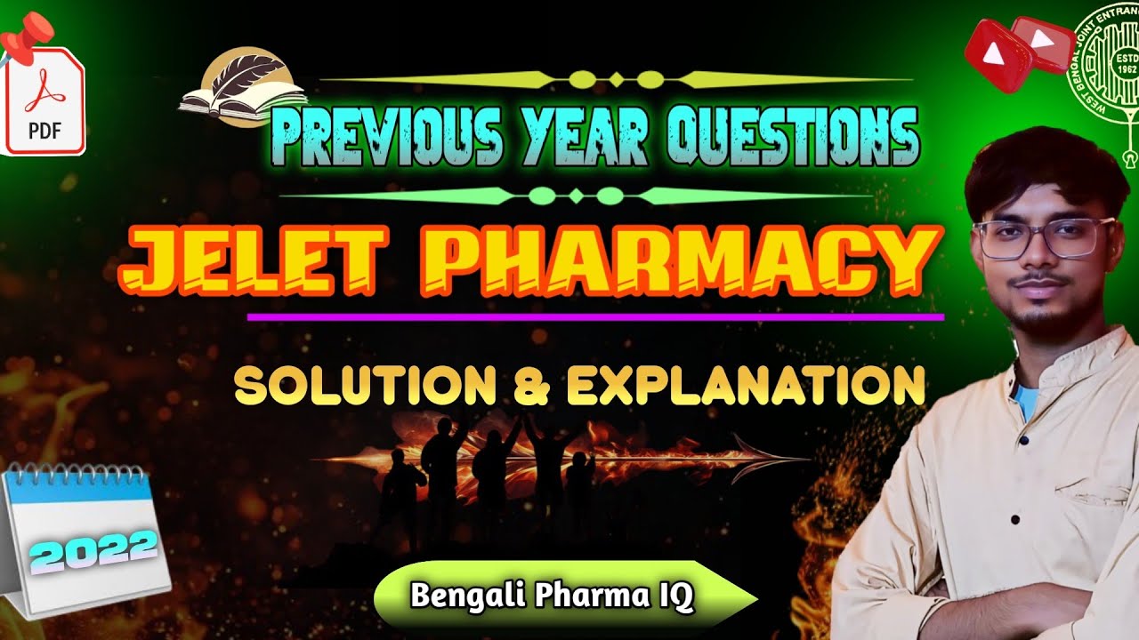 🔴JELET 2022||Part 2(26-50)||Previous Year Questions solution|| @dipankar650  #pharmacy
