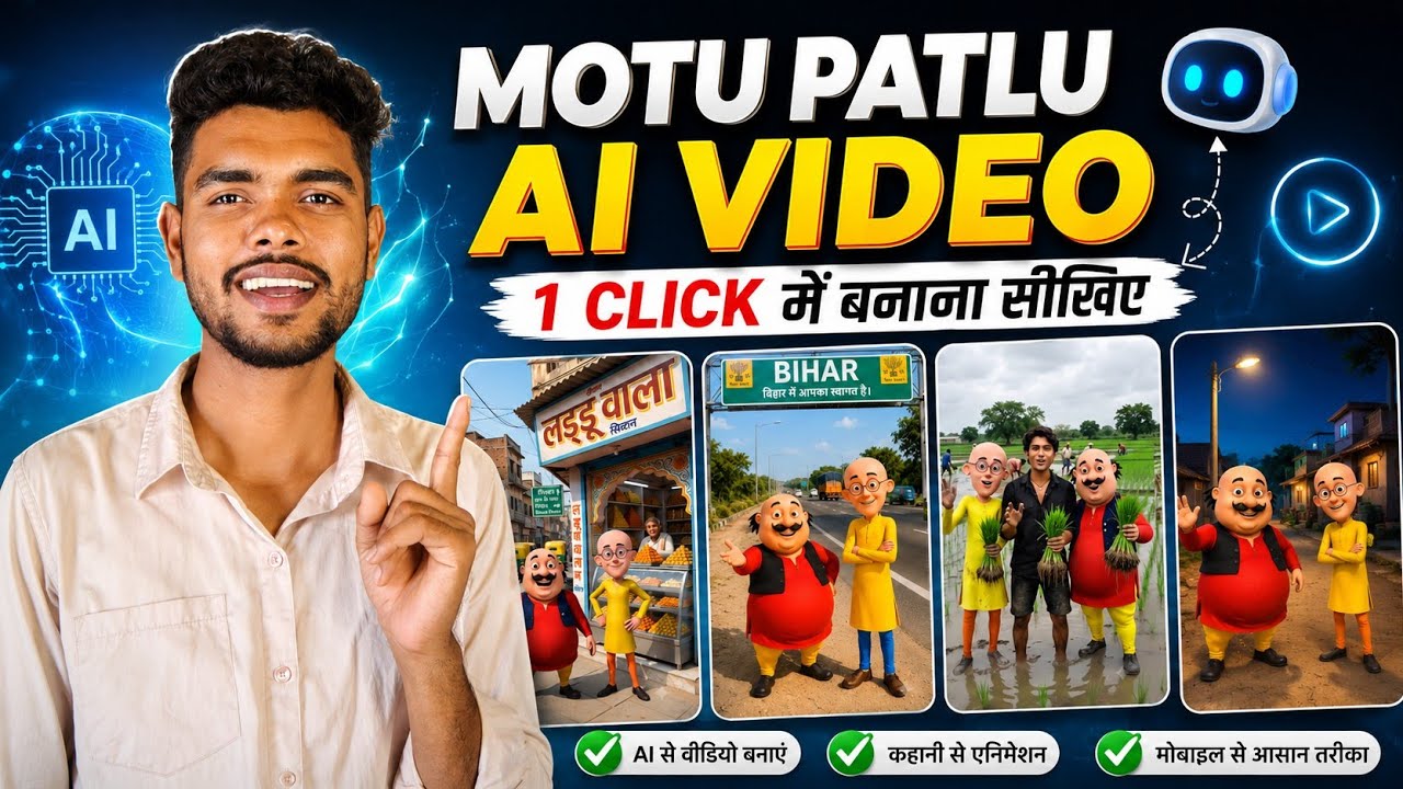 How to Make Viral Instagram Motu Patlu AI Videos | Trending Motu Patlu City & Village Reel Edit