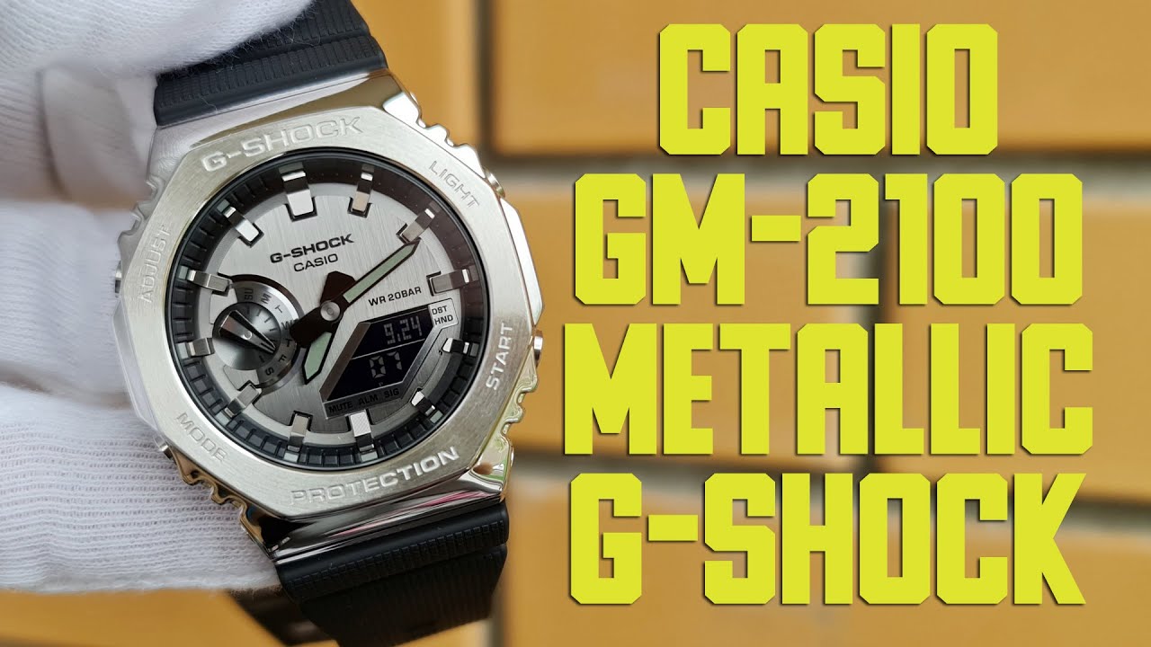 Обзор Casio GM-2100-1AER со стальным лицом / Модель 2021 года