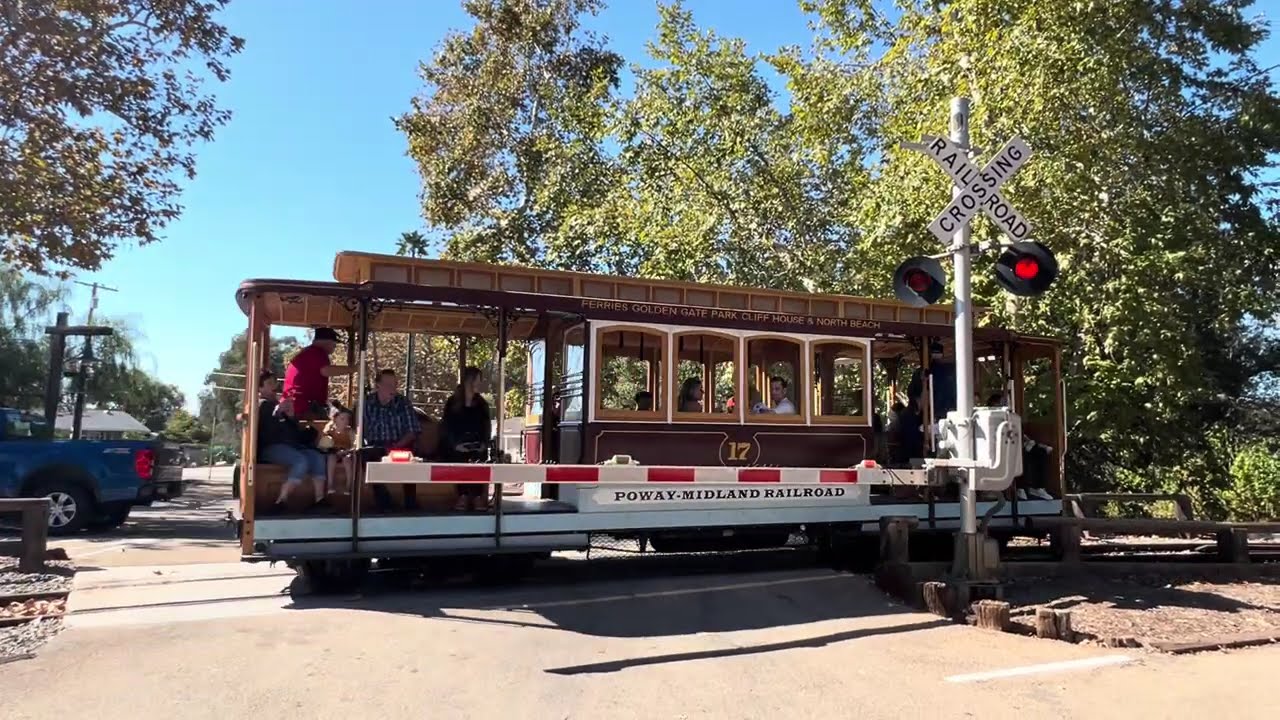 Poway Midland Railroad 17 Passenger Excursion Car, Temple St. Railroad Crossing #2, Poway CA