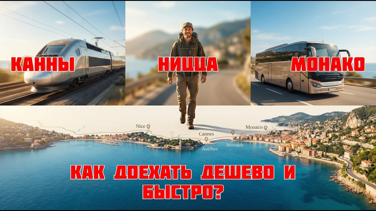 Автобус или поезд?  С аэропорта Ниццы!