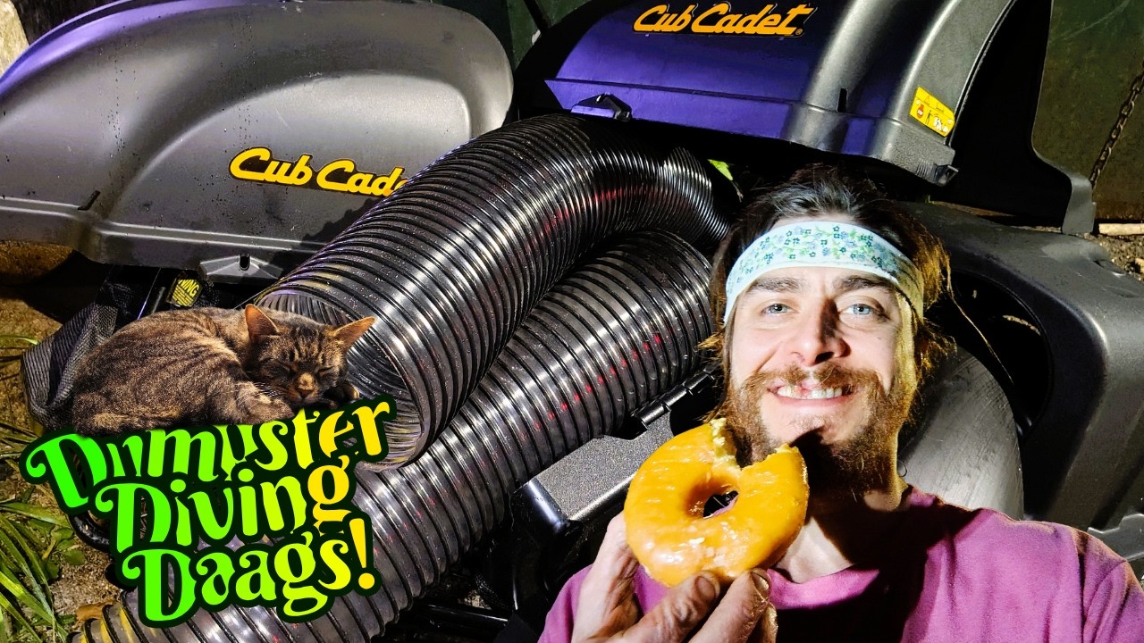 Dumpster Diving Big Cub Cadet Score Free Pizza & More!!!