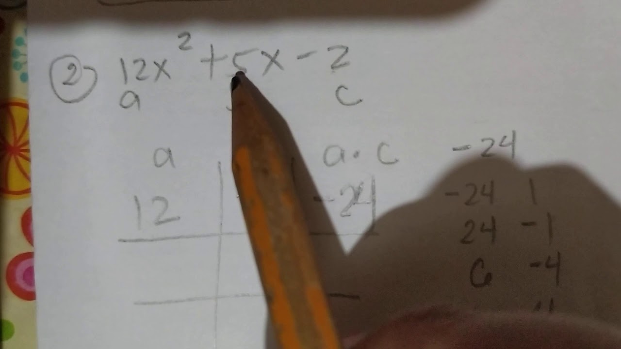 FACTORING QUADRATIC TRINOMIALS USING TIC-TAC-TOE METHOD (FILIPINO)