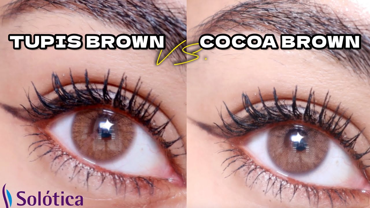 Какой коричневый лучше? Cocoa Brown против Tupis Brown от Solotica 🤎 Обзор на тёмных глазах