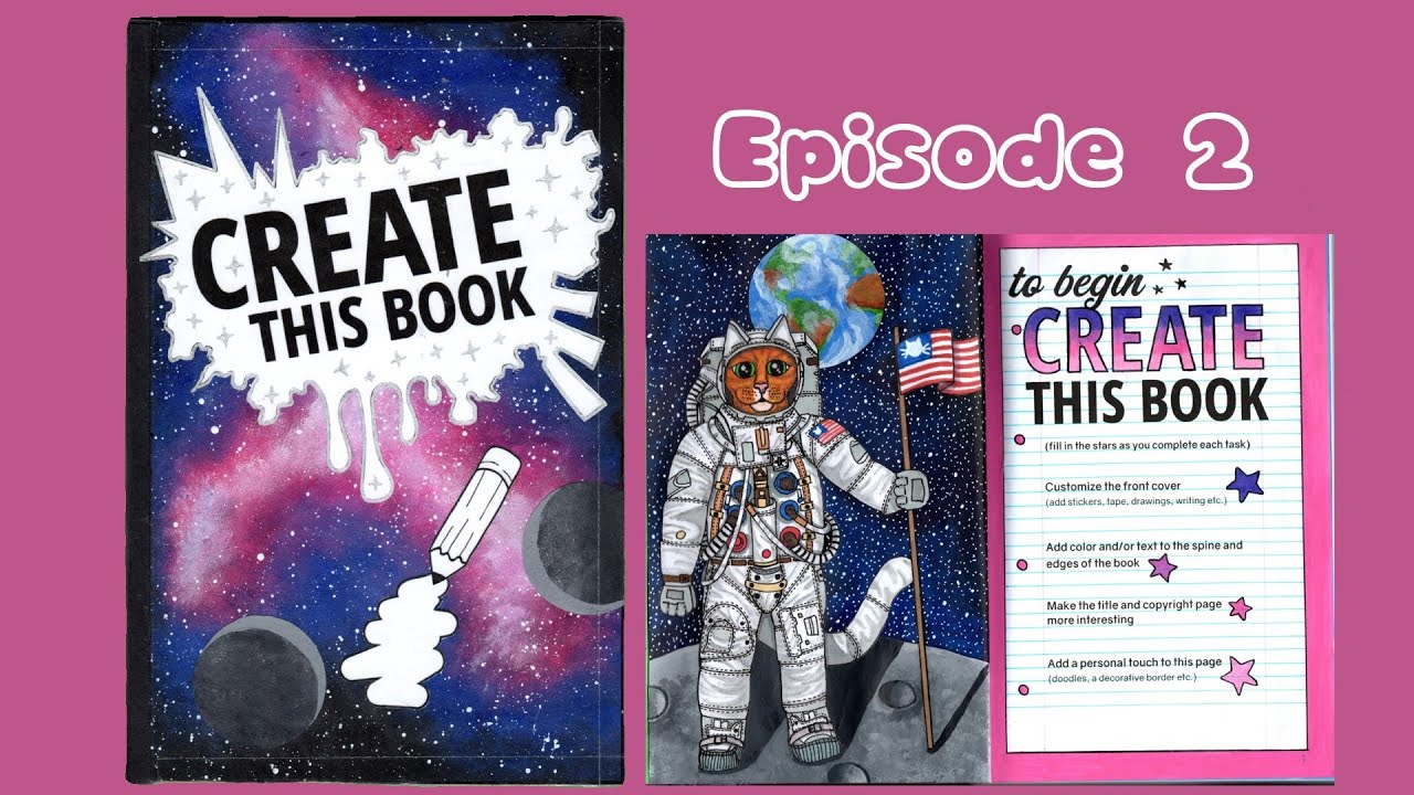Create This Book - Episode 2: More space art and kitties for the intro pages 🌚🌛⭐️🐱