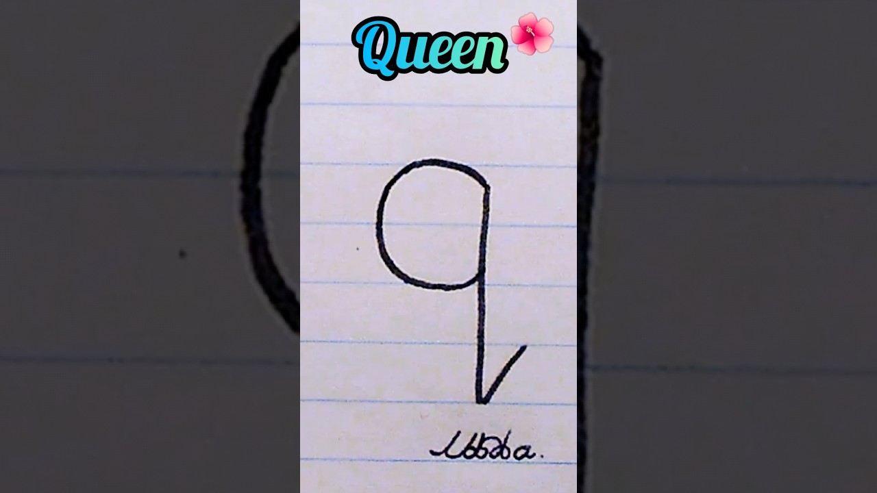 Draw a cute Queen by 'q' letter. 👸 #drawing #letterdrawing