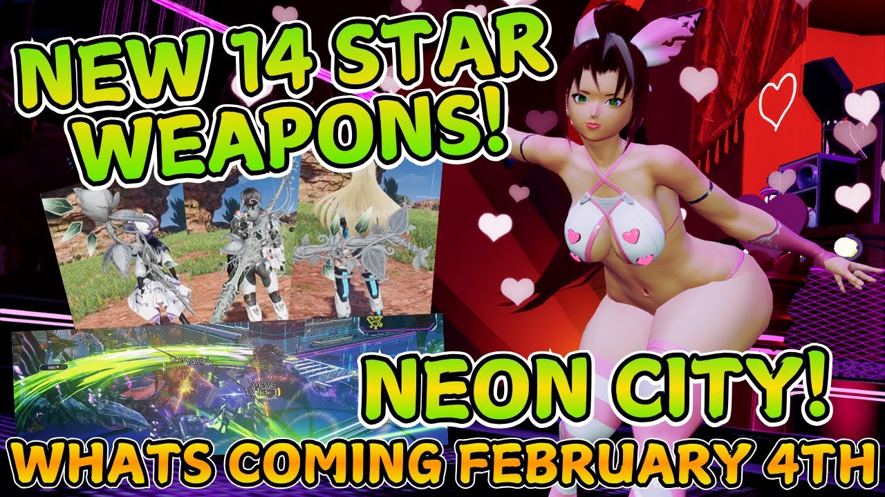 [PSO2 NGS] New 14 Star Weapons! Neon City! Whats Coming? | Patch Notes Rundown - February 4th 2026