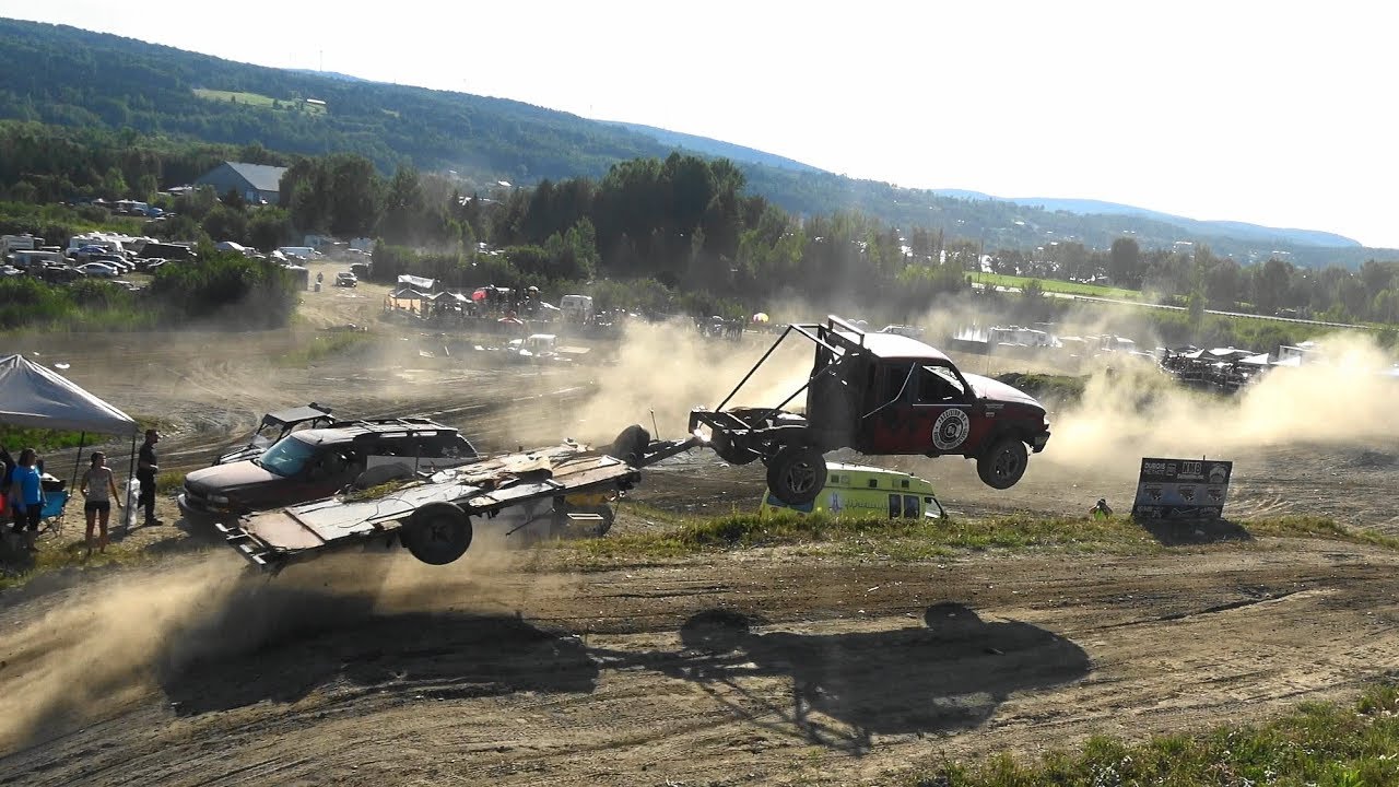 Course de roulottes avec pick-up: St-Ferdinand 12 Août 2018 / caravan race