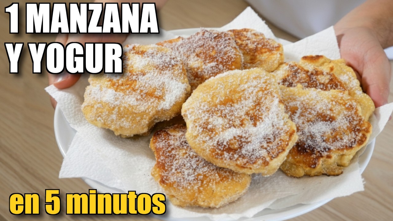 Con 1 MANZANA y YOGUR hago este POSTRE FÁCIL en SARTÉN