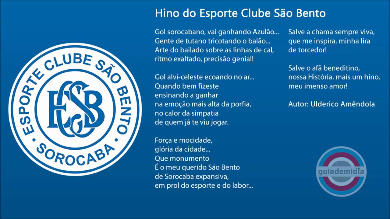 Hino do Esporte Clube São Bento ( Sorocaba / SP )