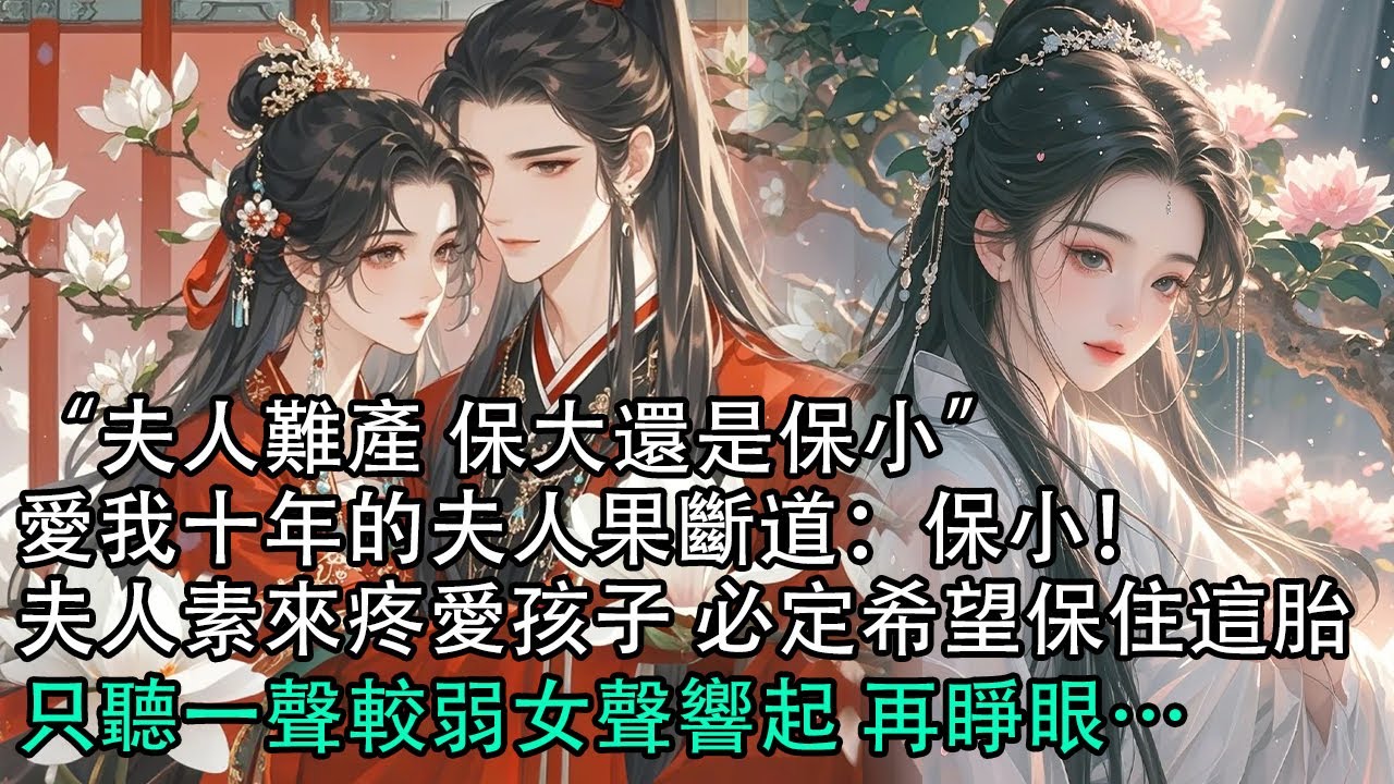 【一口氣看完】“夫人難產 保大還是保小”，愛我十年的夫君卻果斷道：保小！夫人素來疼愛孩子 必定希望保住這胎，只聽一聲較弱女聲響起 再睜眼…