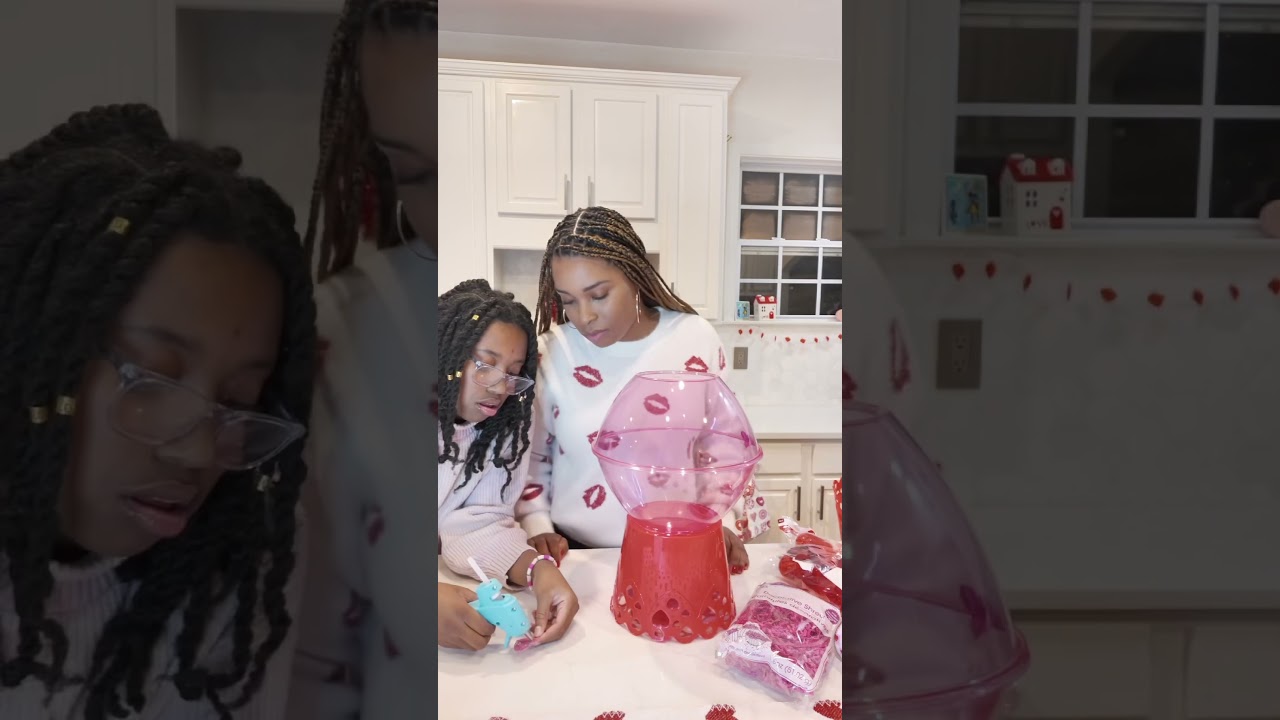 DIY Valentine&rsquo;s Day Gum Ball Gift Basket, Vday Ideas, Dollar Tree Gifts, Valentines Day Gumball