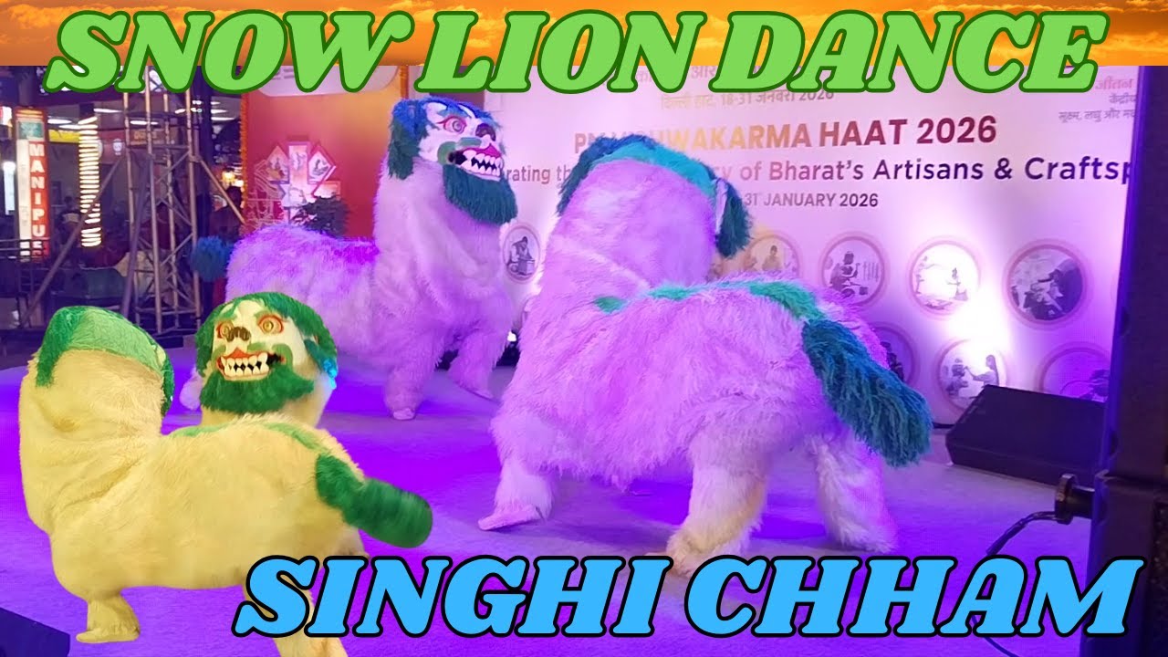 Singhi Chham Dance Performance | Snow Lion Dance | Traditional Folk | Live at INA Dilli Haat