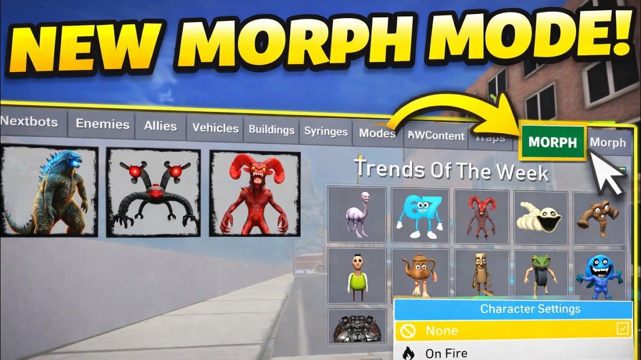 Обновление морфов в моде Nextbots на игровой площадке #garrysmod #update