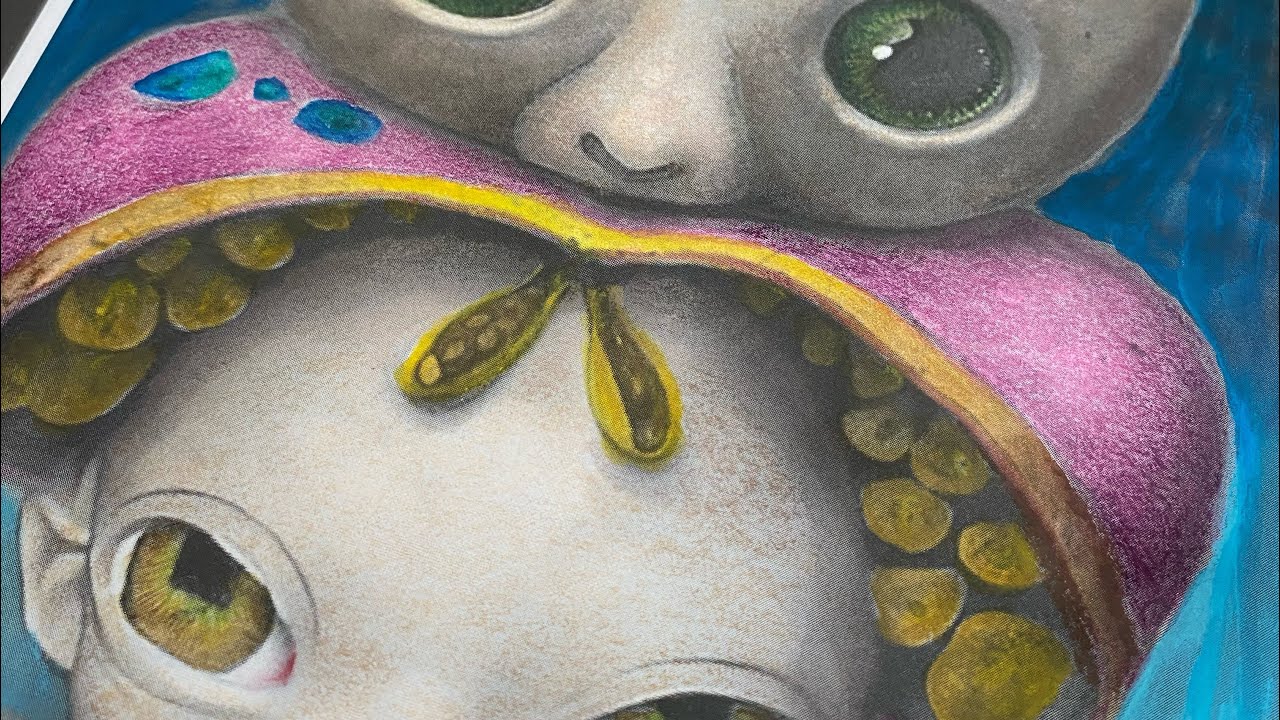 Coloring Eyes and Details with Derwent Inktense Background NeoColor II