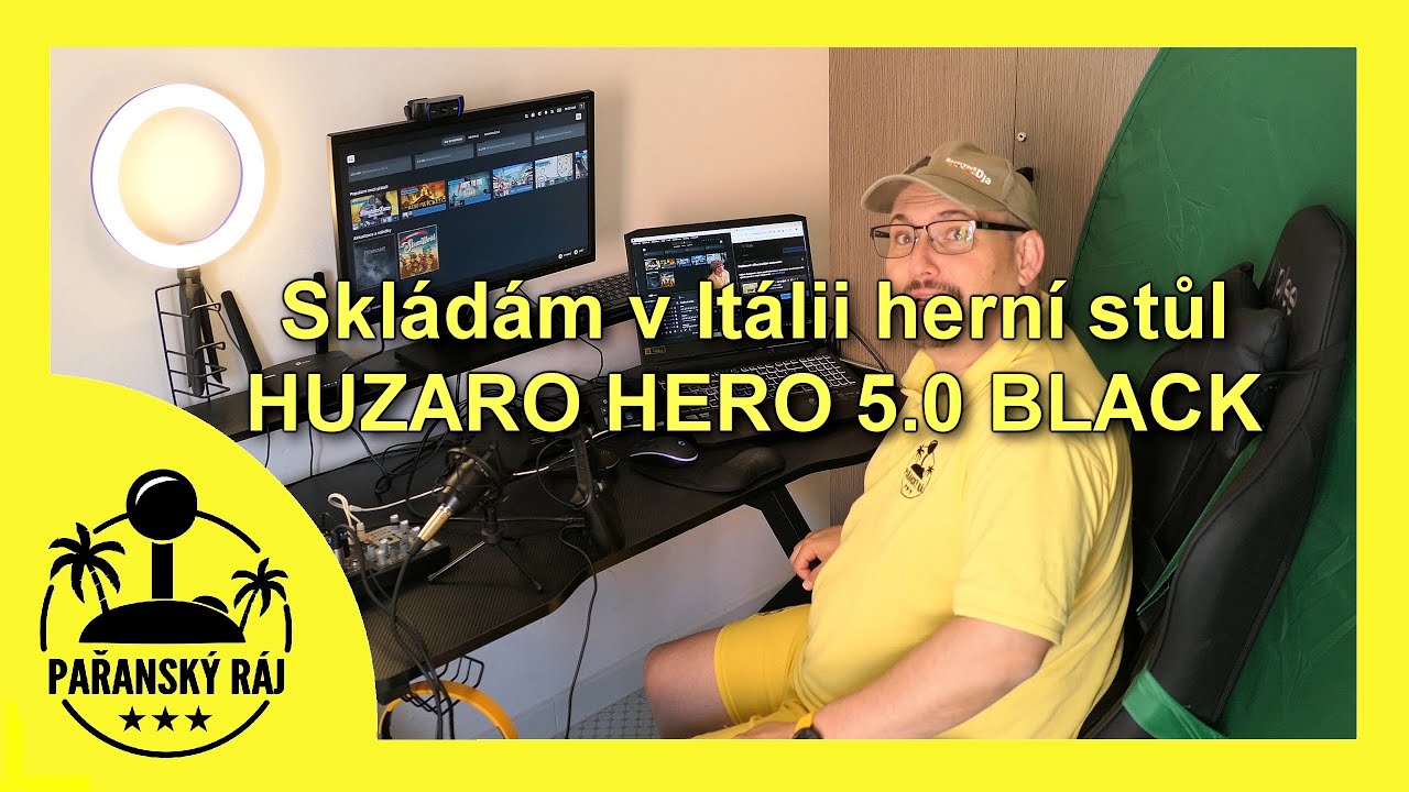 Skládám v Itálii herní stůl HUZARO HERO 5.0 BLACK | CZ 4K