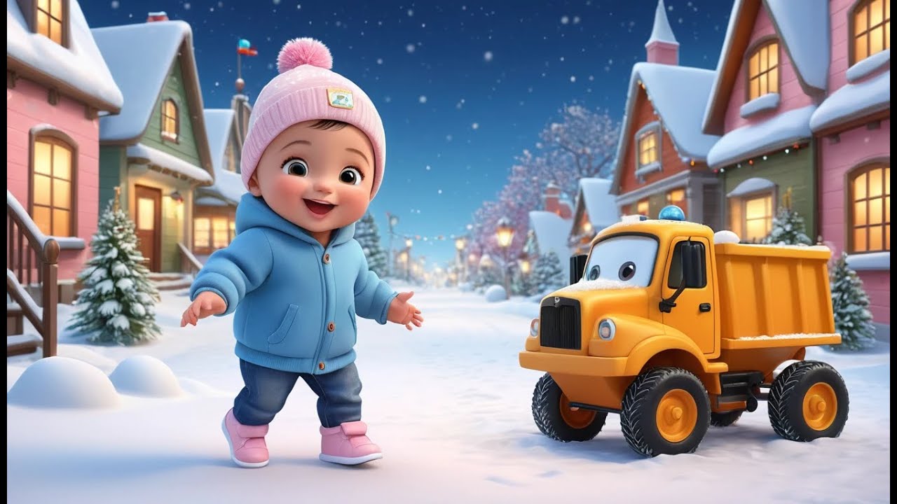 Snow Plow New Year Snowy Day | Fun Action & Learning Video for Toddlers