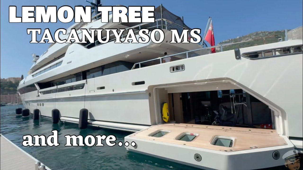 Docking of Italian made LEMON TREE Superyacht by SANLORENZO with TACANUYASO MS and more..